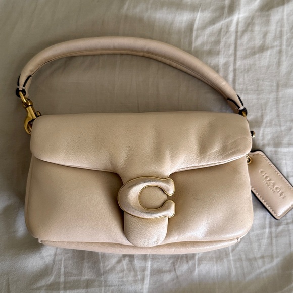 COACH Pillow Tabby Shoulder Bag 18, Cream - Picture 2 of 10